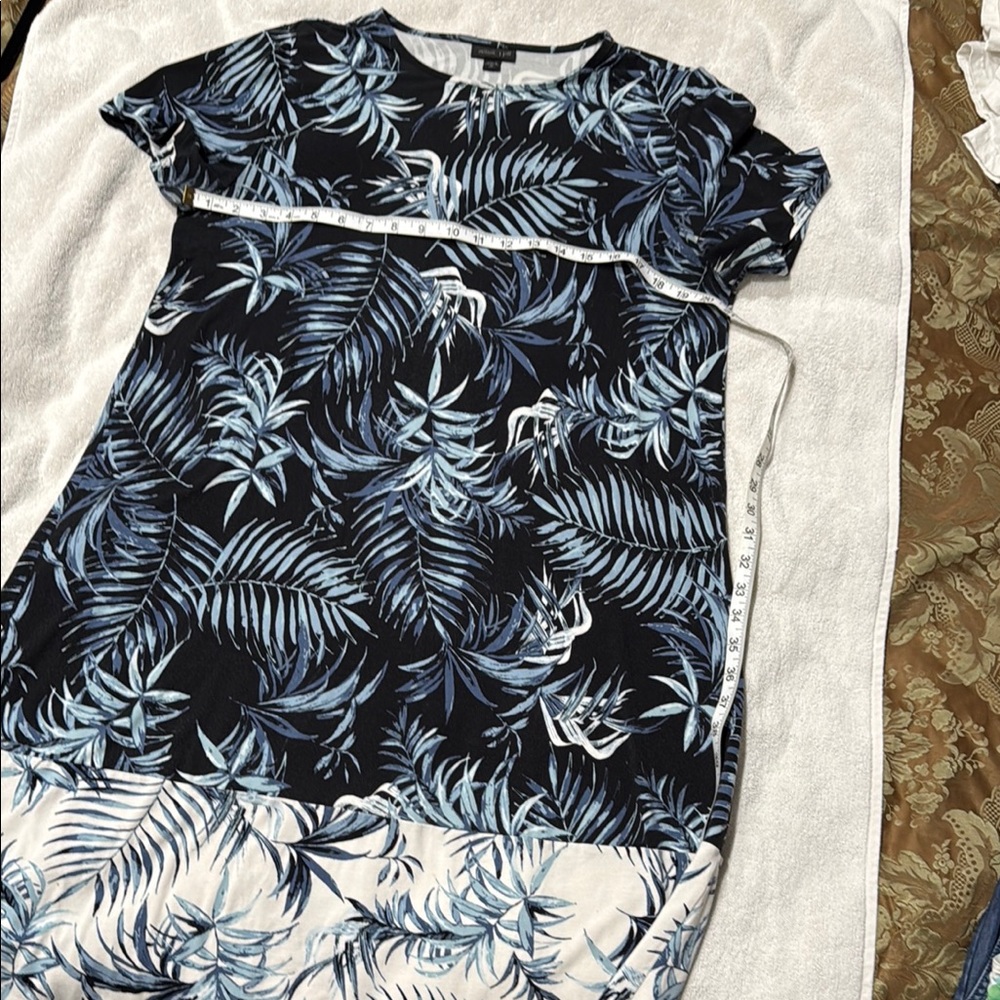 J. Jill Blue and White Midi Sundress Casual Resort Wear
